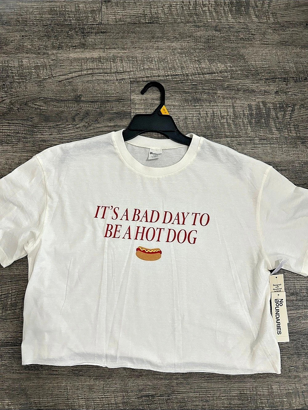 No Boundaries It's A Bad Day To Be A Hot Dog Graphic Tee Large